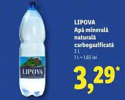 Lidl Lipova apă minerală naturală carbogazificată Ofertă