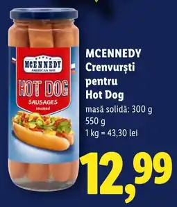 Lidl Mcennedy crenvurști pentru hot dog Ofertă