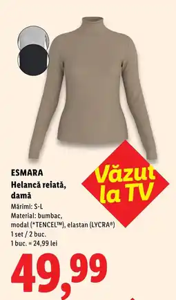 Lidl Esmara helancă reiată, damă Ofertă