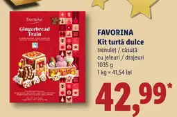 Lidl Favorina kit turtă dulce trenuleț / căsuță cu jeleuri / drajeuri Ofertă