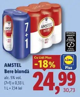 Lidl Amstel Bere blondă Ofertă