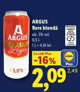 Lidl Argus bere blondă Ofertă