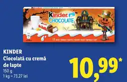 Lidl Kinder Cioccolată cu cremă de lapte Ofertă