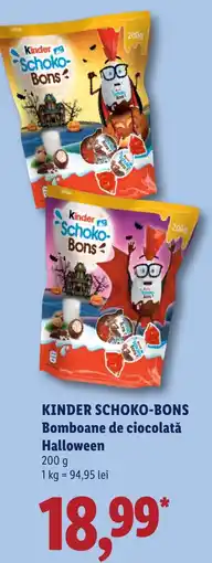Lidl Kinder Schoko-Bons Bomboane de ciocolată Halloween Ofertă
