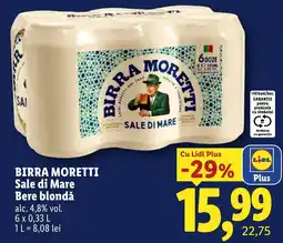 Lidl Birra Moretti Sale di Mare Ofertă