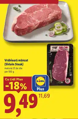 Lidl Vrăbioară mânzat (Sirloin Steak) Ofertă