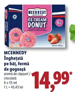 Lidl Mcennedy înghețată pe băț, formă de gogoasă aromă de căpșuni / ciocolată Ofertă