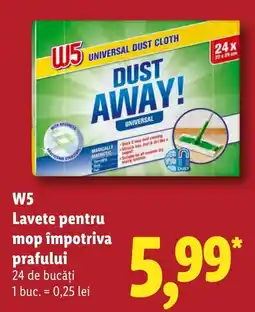 Lidl W5 lavete pentru mop împotriva prafului Ofertă