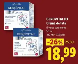 Lidl GeroVital H3 Cremă de față Ofertă