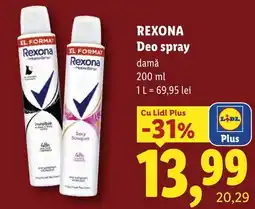 Lidl Rexona Deo spray Ofertă