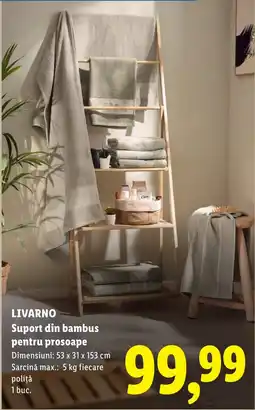Lidl Livarno Suport din bambus pentru prosoape Ofertă