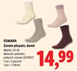Lidl Esmara șosete plușate, damă Ofertă
