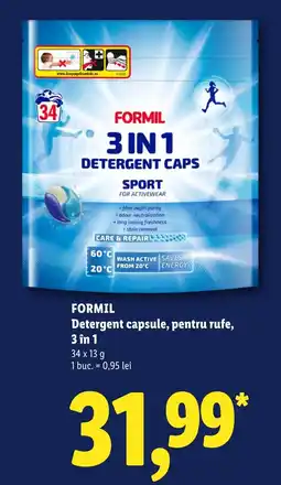 Lidl Formil detergent capsule pentru rufe 3 in 1 Ofertă