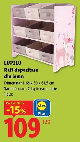 Lidl Lupilu raft depozitare din lemn Ofertă