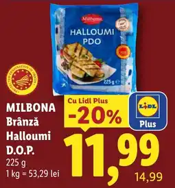 Lidl Milbona brânză halloumi d.o.p. Ofertă
