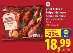 Lidl Chef Select Pulpe inferioare de pui, marinate Ofertă