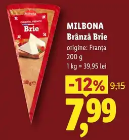Lidl Milbona brânză brie Ofertă