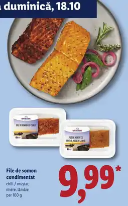 Lidl Dayseaday file de somon condimentat Ofertă
