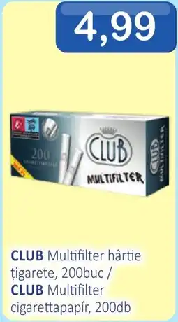 CBA club multifilter hârtie țigarete Ofertă