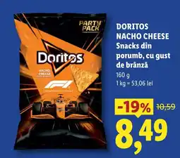 Lidl Doritos nacho cheese snacks din porumb, cu gust de brânză Ofertă