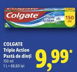 Lidl Colgate triple action pastă de dinți Ofertă