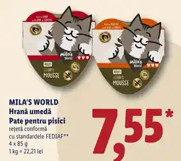 Lidl Mila's World Hrană umedă Pate pentru pisici Ofertă