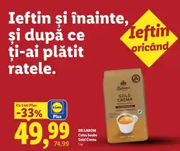 Lidl Bellarom cafea boabe gold crema Ofertă