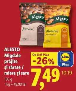 Lidl Alesto migdale prăjite și sărate / miere și sare Ofertă