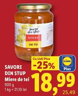 Lidl Savori din stup Miere de tei Ofertă