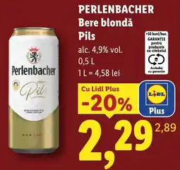 Lidl Perlenbacher Bere blondă Pils Ofertă