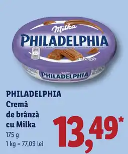 Lidl Philadelphia cremă de brânză cu milka Ofertă