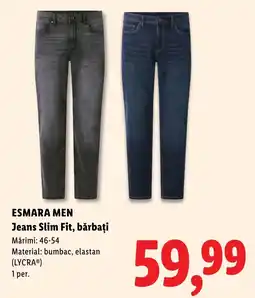 Lidl Esmara men jeans slim fit, bărbați Ofertă