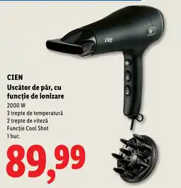 Lidl Cien uscător de păr cu funcție de ionizare Ofertă