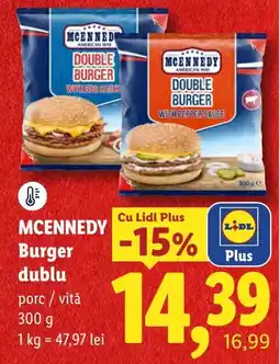 Lidl Mcennedy burger dublu Ofertă