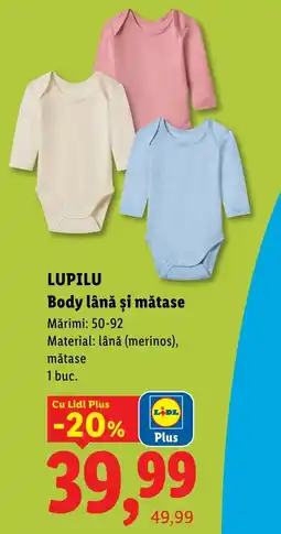 Lidl Lupilu body lână și mătase Ofertă
