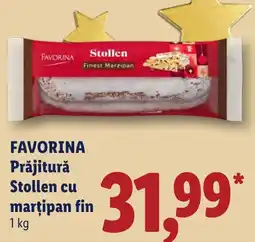Lidl Favorina prăjitură stollen cu marțipan fin Ofertă