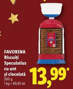 Lidl Favorina biscuiti speculatius cu unt si ciocolata Ofertă
