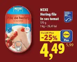 Lidl NIXE Hering file în sos tomat Ofertă