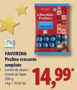 Lidl FAVORINA Praline crocante umplute Ofertă