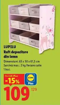 Lidl LUPILU Raft depozitare din lemn Ofertă