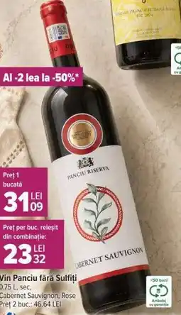 Carrefour Vin Panciu fără Sulfiți Ofertă