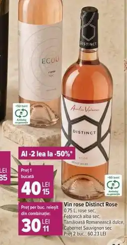 Carrefour Vin rose Distinct Rose Ofertă