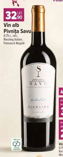 Carrefour Vin alb Pivnița Savu Ofertă