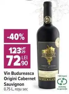 Carrefour Vin Budureasca Origini Cabernet Sauvignon Ofertă