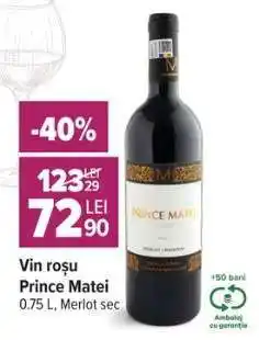 Carrefour Vin roșu Prince Matei Ofertă