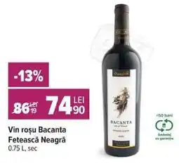 Carrefour Vin roșu Bacanta Fetească Neagră Ofertă