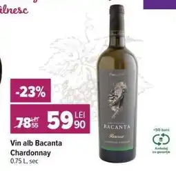 Carrefour Vin alb Bacanta Chardonnay Ofertă