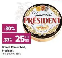 Carrefour Brânză Camembert Président Ofertă