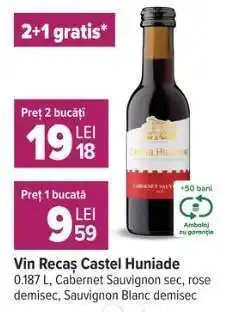 Carrefour Vin Recaș Castel Huniade Ofertă