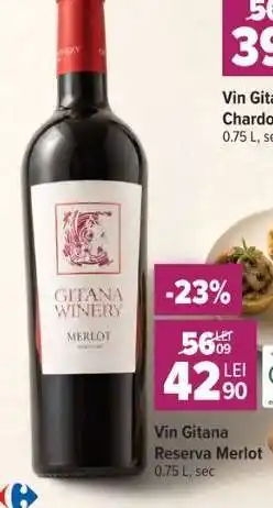 Carrefour Vin Gitana Reserva Merlot Ofertă